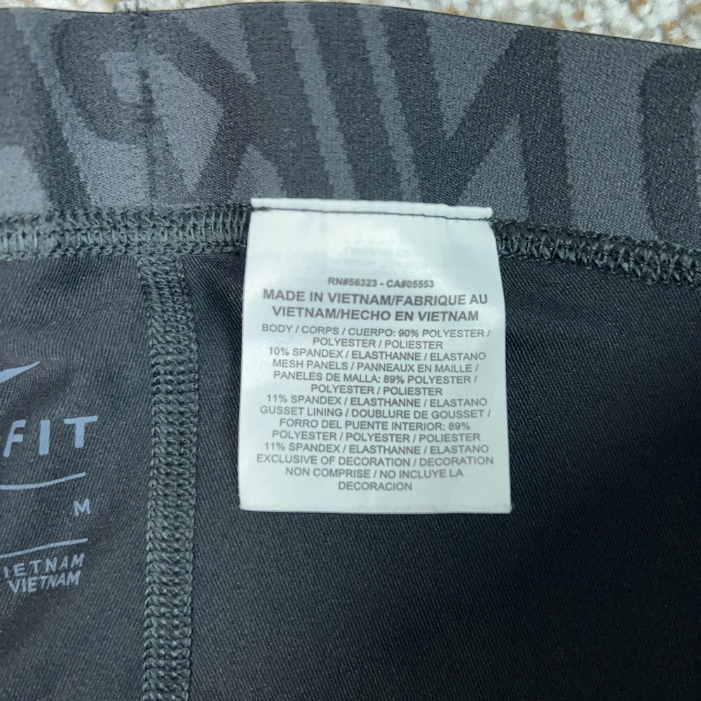 Nike Pro Pants Mens Medium Black Dri FIT Compression Leggings Running Gym Sport - Picture 8 of 9